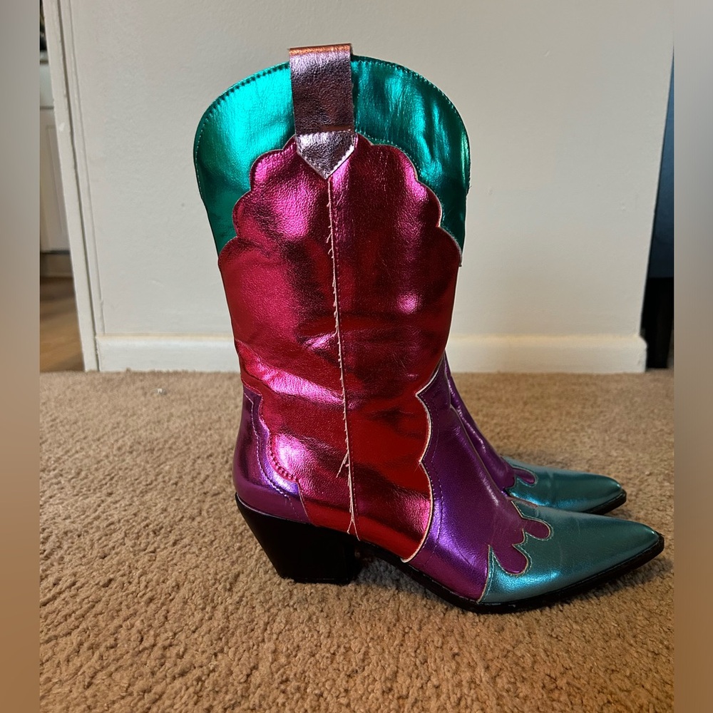 Metallic Cowboy Boots